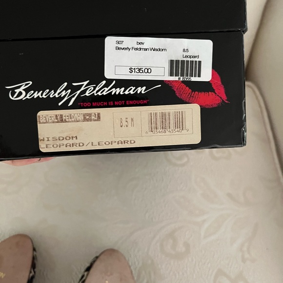 BEVERLY FELDMAN brown and tan animal print peep toe and heels-Wisdom Leopard! ❤️ - Picture 8 of 8